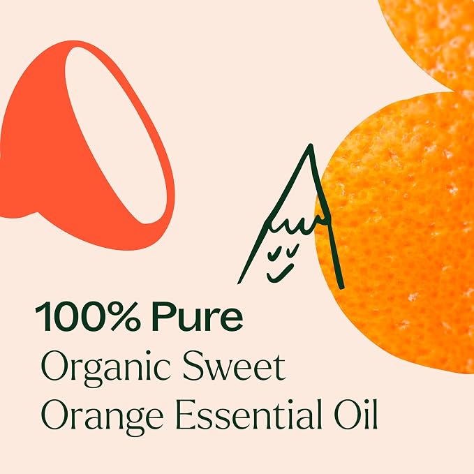 Plant Therapy Organic Sweet Orange Essential Oil, 30 mL (1 oz), 100% Pure Essential Oil, USDA Certified Organic, Great Fresh Citrus Aroma