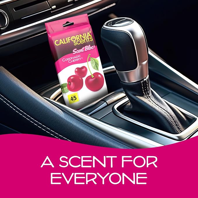 California Scents Power Bloc Car Air Freshener, Coronado Cherry Scent, 6 Pack