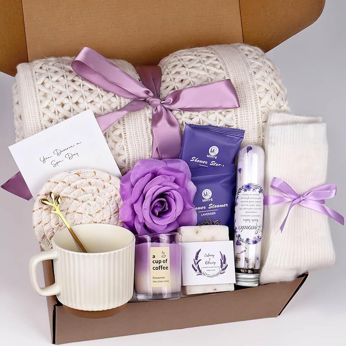 Birthday Gift for Women, Get Well Soon Self Care Package, Unique Spa Gift Basket Set Thank You Gifts for Women Mom Grandma Wife Best Friend Sister Her Mothers Day