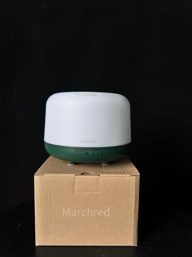 Marchred 300ML Aromatherapy Diffuser for Home, Quiet Diffuser for Essential Oils with Remote Control, 7 LED Color Changing Light, Scent Cool Mist Air Humidifier