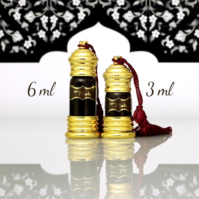 Prabhuji's Gifts Attar Perfume Oil Tilak - Body Perfume Blended with Essential Oils - Vegan Perfume for Women & Men - Arabian Fragrance - (3mL)