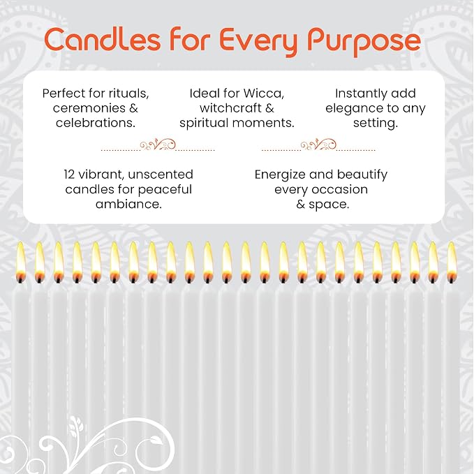 Spell Candles (Set of 12, White)