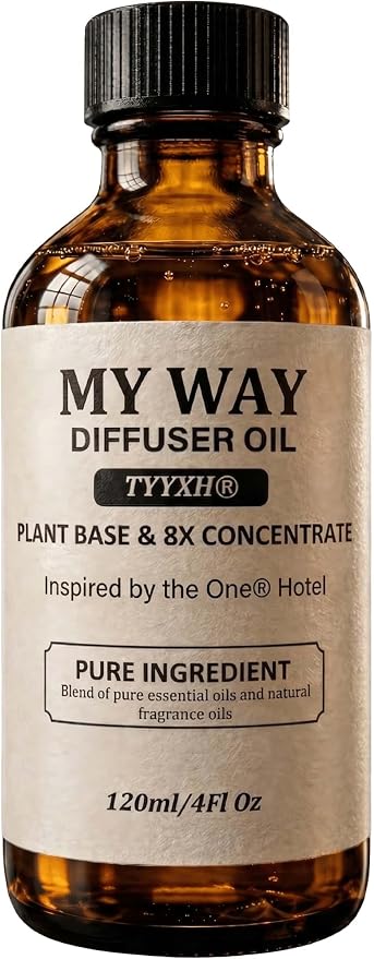 My Way Diffuser Oil Inspired by 1 Hotel Miami – Fragrance & Essential Oil Blend for Waterless & Cold Air Diffusers – Sandalwood, Cedar, Iris – Long-Lasting Aroma – Aromatherapy – 4 Fl Oz Glass Bottle