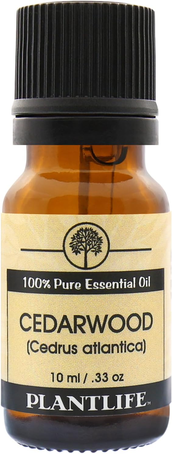 Plantlife Cedarwood Aromatherapy Essential Oil - Straight from The Plant 100% Pure Therapeutic Grade - No Additives or Filters - 10 ml