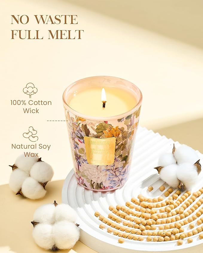 M&SENSE Summer Paradise Soy Candle, 14.1oz 60H Non Toxic, Summer Tropical Citrus Ocean Vacation Scent, Fresh Stress Relief Home Fragrance
