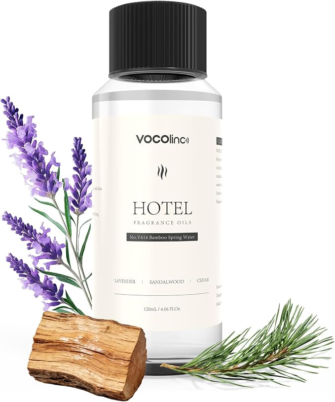 VOCOlinc Hotel Collection Diffuser Oil -Bamboo Spring Water- Inspired by Luxury Five Star Hotel Lobby Scent Oil for Waterless Oil Diffusers, Luxurious Scents of Lavender, Sandalwood,and Cedar(4.06 OZ)