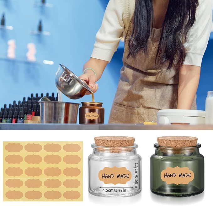 NPFVKSA Candle Making Kit, 120 Candle Wicks, 480ml Wax Melting Pot, 120 Wick Stickers,3 Candle Jars,2Candle Wick Holders,Candle Making Kit for Adults