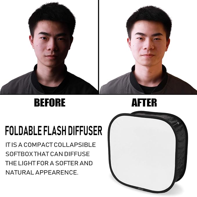 Andoer Multifunctional 410mm Mini Portable Foldable Flash Diffuser Easy-fold Design Softbox for Flash Speedlite Soft Filter