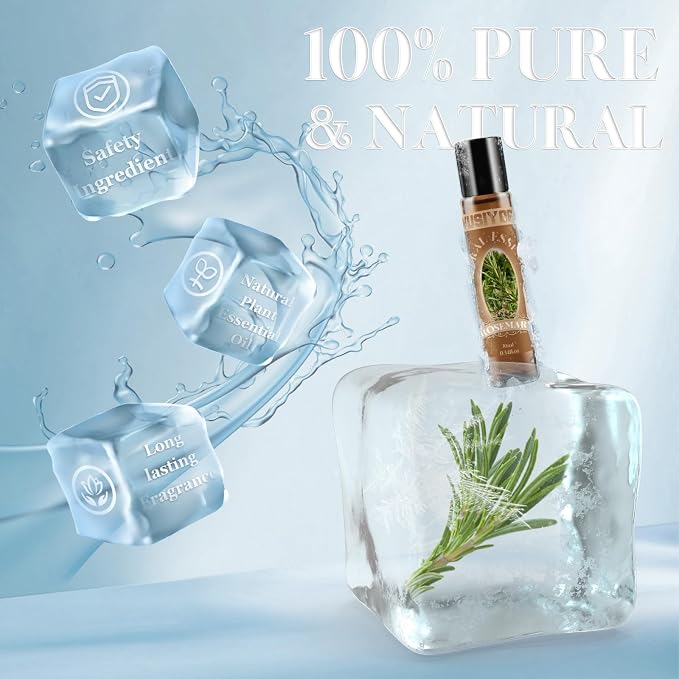 Rosemary Essential Oil 10ML - 100% Pure and Natural Therapeutic Grade Oils for Aromatherapy Diffuser - 0.34 Fl Oz/Rosemary