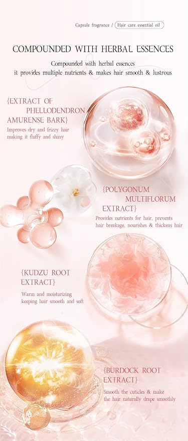Hair Perfume for Women, 5 Scents Mini Hair Fragrance Set, Long Lasting Fresh Scent, 2-in-1 Hair Perfume Oil with Avocado & Camellia, Smooth & Anti-Frizz Hair Mist (30pcs)