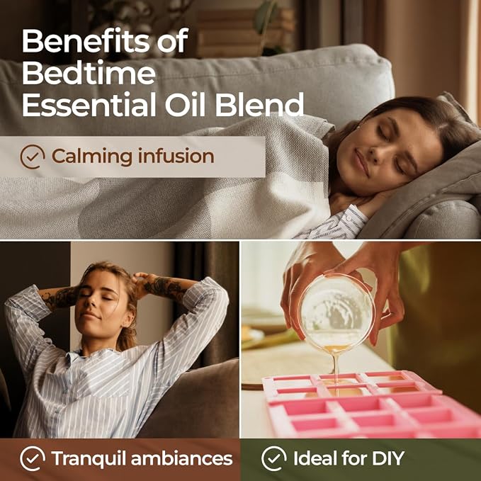 Gya Labs Bedtime Essential Oil for Aromatherapy - 0.34 Fl Oz - Premium Grade Essential Oils for Diffuser, Aromatherapy, Hair Care, Skin Care, Body, Massage & DIY Candle Making Scents