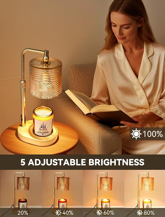 Candle Warmer Lamp with Timer, for Women Mom, House Warming Gifts New Home Decor, Wax Melt Warmer for Jar Candles