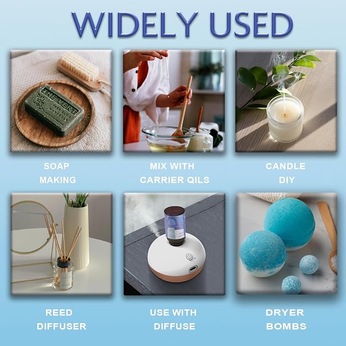 Wecona Essential Oils for Laundry - 100% Pure Essential Oils for Diffusers for Home,6x10ml(Clean)- Aromatherapy Oils for Soap,Candle Making,Humidifiers,Dryer Balls