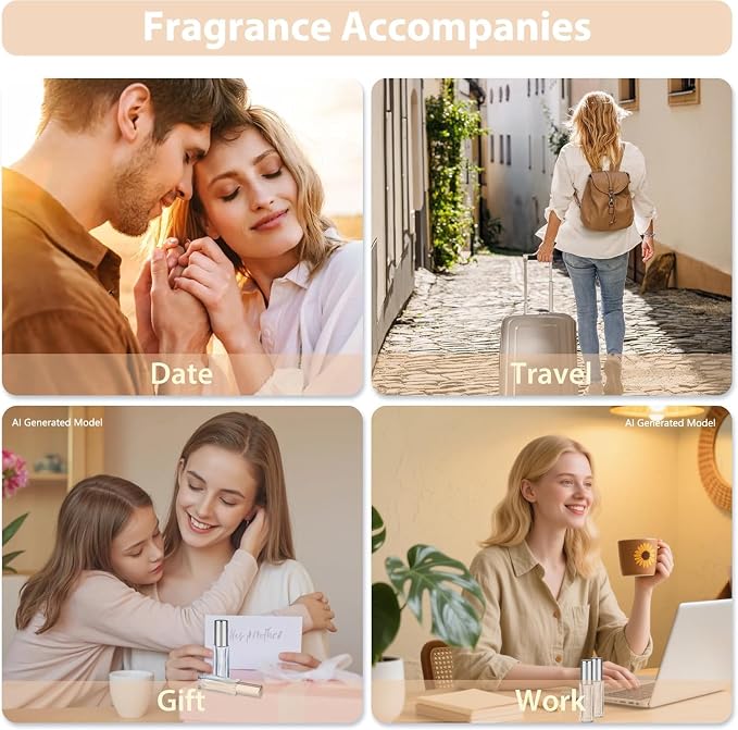 Perfume Travel Refillable Atomizer, 5 Pack 10ml Leak Proof Refillable Perfume Bottle for Air Travel, Purse and Business Trips, Glass Atomizer Sprayer for Cologne with Funnel & Pipette