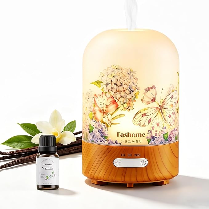 Essential Oil Diffuser for Home, Ultrasonic Cool Mist Air Aromatherapy Humidifier, Mini Scent Air Machine Portable Aroma Diffuser with Changing Lights & Auto Shut-Off for Home Bedroom Office Yoga