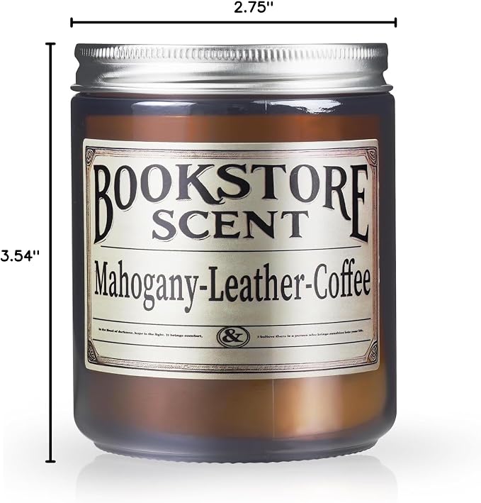 Book Lover Candle, Inspired Gift Ideas for Readers, Birthday, Book Themed Reading Gifts for Women, Bookworm, Librarian, Men 8 Oz