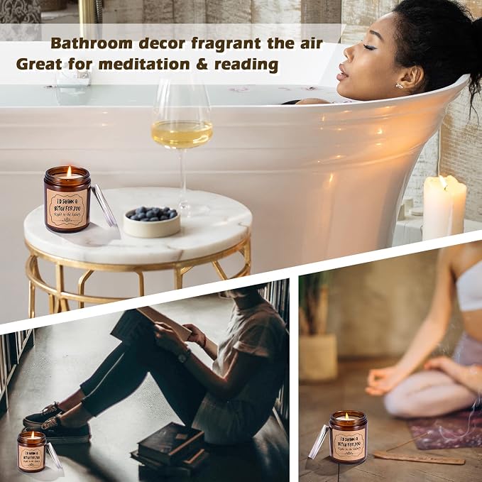 Cinque Lavender Scented Candle Gifts for Women Funny Friendship Gift for Best Friend BFF Bestie Sister Coworker Unique Birthday Christmas Thanksgiving Present for MOM Female Girl Her