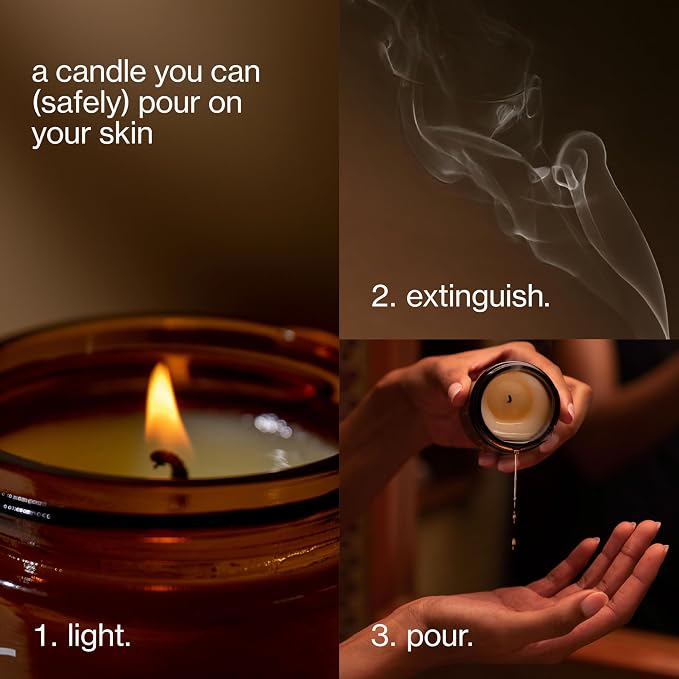 Maude Burn, Fragrance Free (No. 0) - Unscented Hydrating + Skin-Softening Soybean + Jojoba Oil Massage Candle - Fragrance-Free, Soothing Warm Massage Oil Candle - Relaxing Self Care Gifts (4 oz)