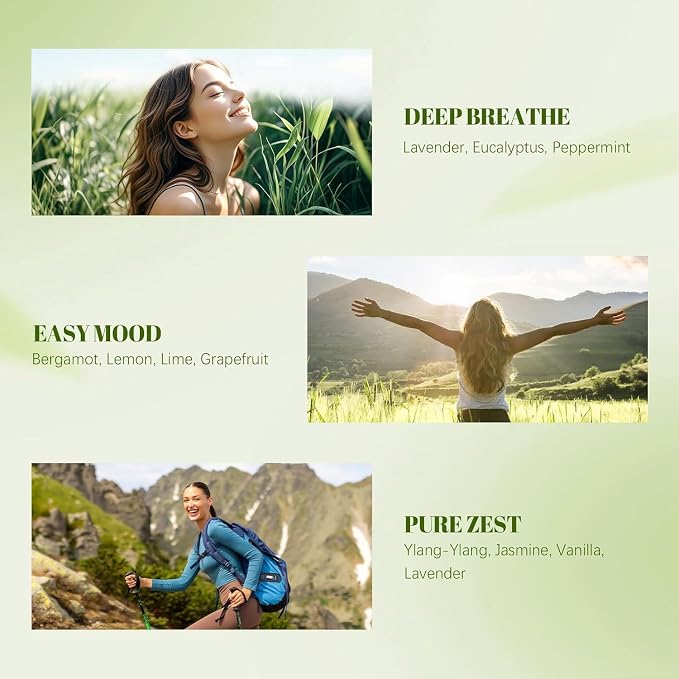 Essential Oils Blend Set,Essential Oils for Diffusers for Home,Stress Relief, Sweet Dream,Deep Breathe,Relax, Air Freshening,Aromatherapy Gifts for Women,DIY Candle Making,Humidifiers, Massage(6x10ml)