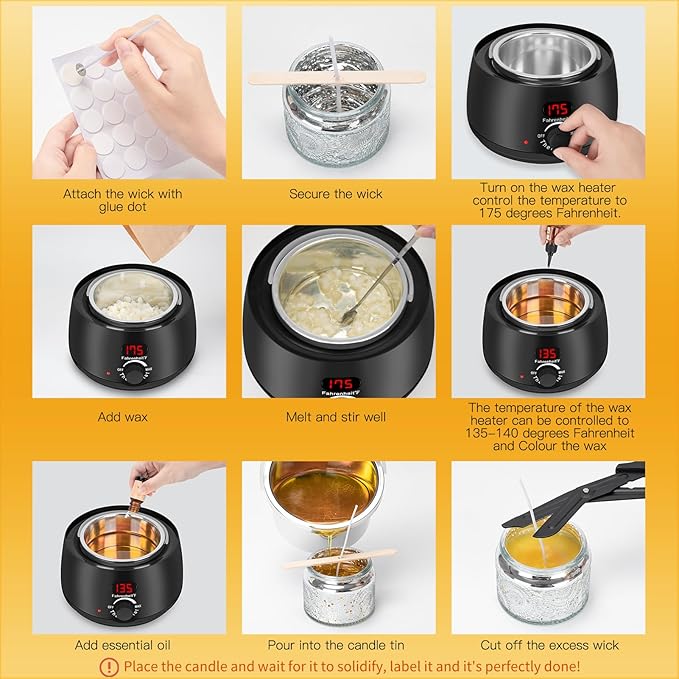 WITOROR Candle Making Kit, Scented Candles Making Kit Supplies with Digital Soy Wax Melt Warmer Candle Making Complete Kit for Adults Beginners DIY Starters