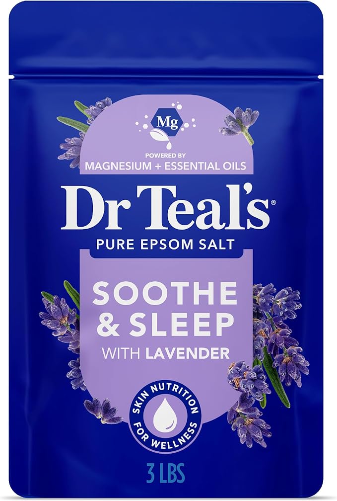 Dr Teal's Epsom Salt Soaking Solution, Soothe & Sleep, Lavender, 3lbs