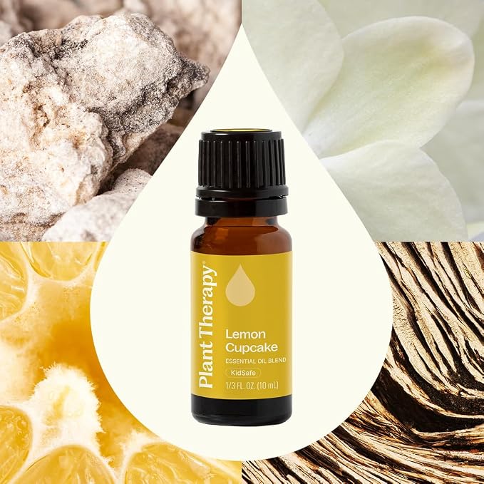 Plant Therapy Lemon Cupcake Essential Oil Blend 10 mL (1/3 oz) 100% Pure, Undiluted, Natural Aromatherapy, Cozy, Sweet, Bright Scent