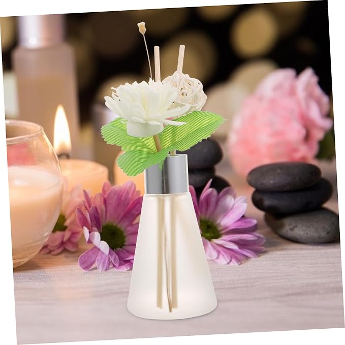 3pcs Decorative Diffuser Dried Flowers and Rattan Sticks for Home Fragrance Elegant Bottle for Bathroom Bedroom and Living Room Decor