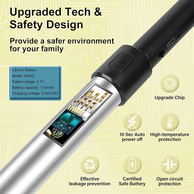 Candle Arc Lighters Long Flexible Neck 70cm Rechargeable Telescopic Electric Flameless Lighter for Kitchen Fireplace Pilot Light BBQ Stove (Silver)