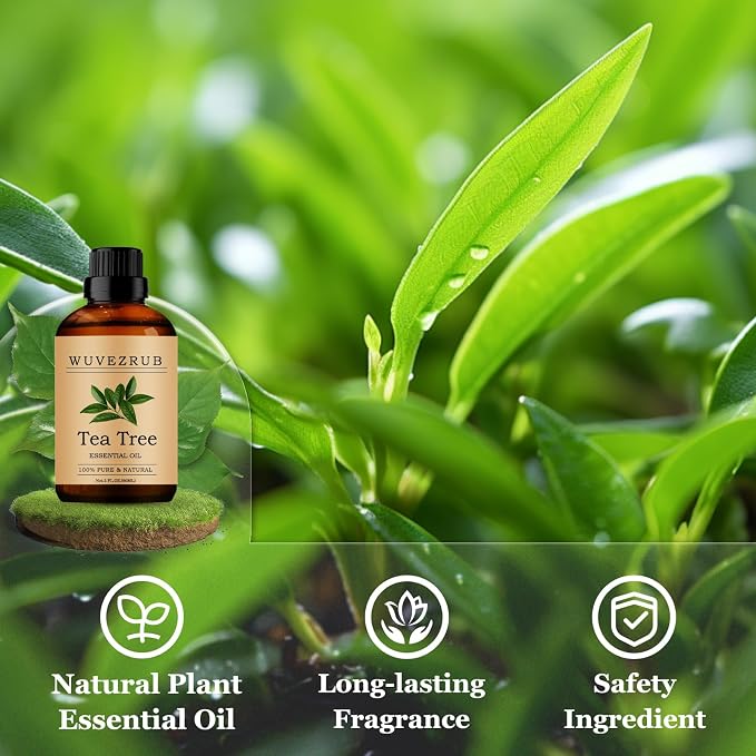 Tea Tree Essential Oils 60ML, Pure Tea Tree Essential Oil for Aromatherapy Diffuser - 2 Fl Oz