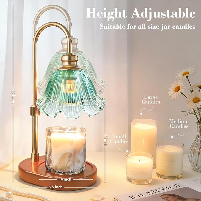 Candle Warmer Lamp with Timer, Christmas Decorations Indoor, Birthday Gifts for Women Mom, Warming Gifts for Office, Dorm, Apartment & New Home Decor