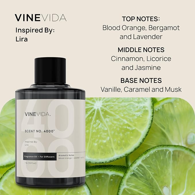 VINEVIDA [16 Oz] Inspired by: Lira; Diffuser Oil Refill | Premium Scent Diffuser Oil for Home | Non-Toxic Fragrance