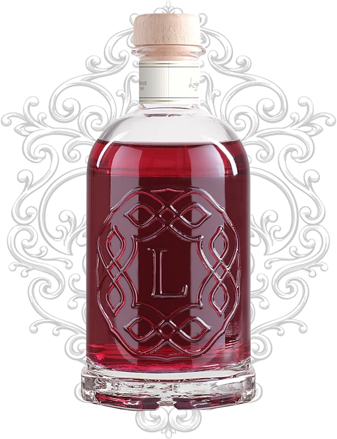 Logevy Firenze 1965 Elisir Di Melagrana – Pomegranate Elixir Luxury Home Fragrance Diffuser with Floral & Fruity Notes in Elegant Glass Bottle with 12 Natural Bamboo Reeds – 500ml