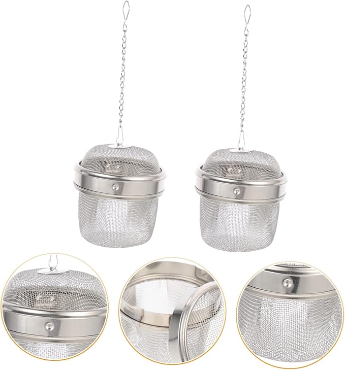 PRETYZOOM 4pcs Multi-use Jewelry Clean Basket Soup Strainer Balls Tea Infuser Ball Seasoning Strainer
