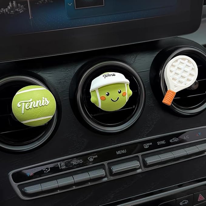 Golf Car Air Freshener Vent Clip Set (3 Pack), Plaster Diffuser, Cute Car Accessories (Essential Oil Not Included)