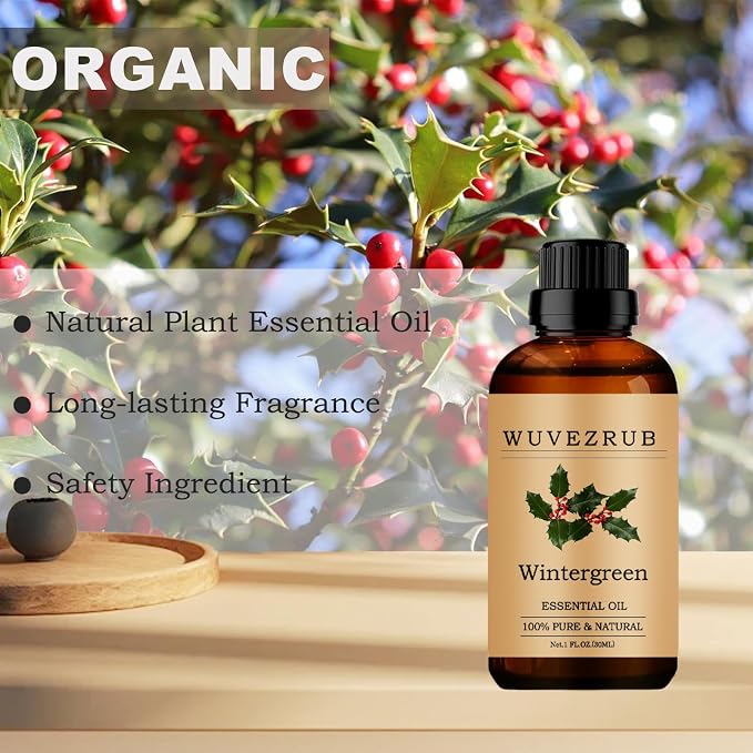 Wintergreen Essential Oils, 30ML Pure and Natural Essential Oil for Aromatherapy Diffuser - Wintergreen / 1 Fl Oz