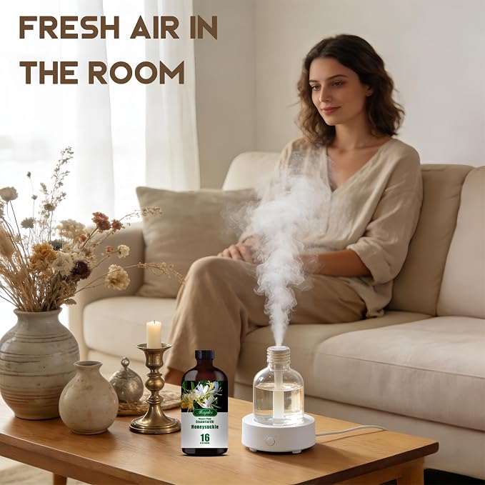Honeysuckle Essential Oil, Honeysuckle Oil for Diffuser, Humidifier, DIY Candle, Soap, Floral Scent, Home, Gift Ready,Honeysuckle Fragrance Oil - MLYNKL Essential Oils (16.33 fl oz / 490ml)