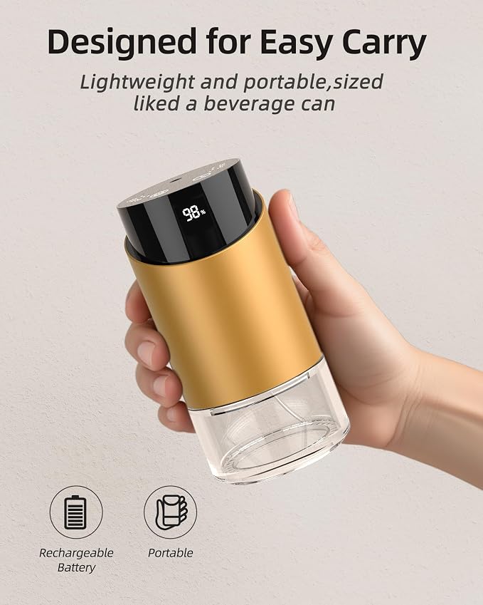 Waterless Essential Oil Diffuser Aromatherapy Scent Diffusers for Home Large Room, Bedroom, Car, Office, Battery Operated Mini Portable Air Freshener, 3 Countdown Timers & 3 Mist Levels