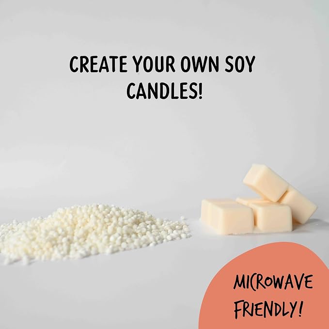 American Soy Organics- 1 lb of Freedom Soy Pillar Wax Beads for Candle Making – Microwavable Soybeads – Premium Pillar Wax - Candle Making Supplies