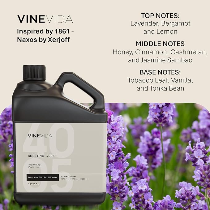 VINEVIDA [128 Oz] Inspired by: 1861 - Naxos; Diffuser Oil Refill | Premium Scent Diffuser Oil for Home | Non-Toxic Fragrance