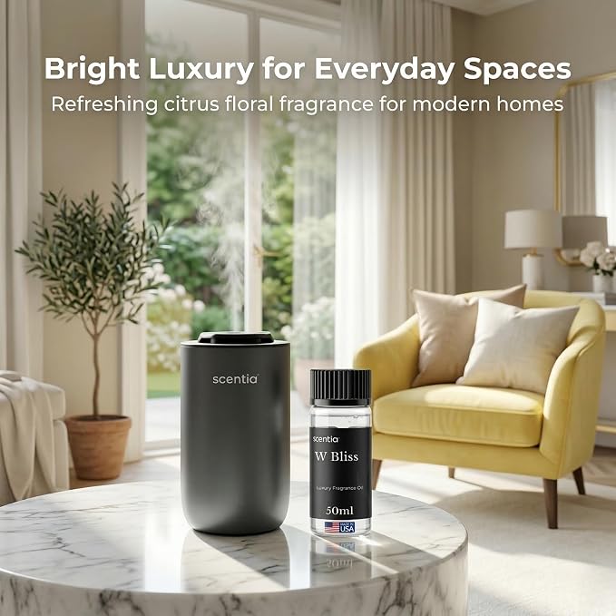 Scentia W Bliss (W Magic) Hotel Scent Diffuser Oil – Luxury Fragrance Inspired by W Hotel – 50 mL – Bergamot, Lemongrass & Jasmine Essential Oil Blend for Home, Office & Aromatherapy Diffusers