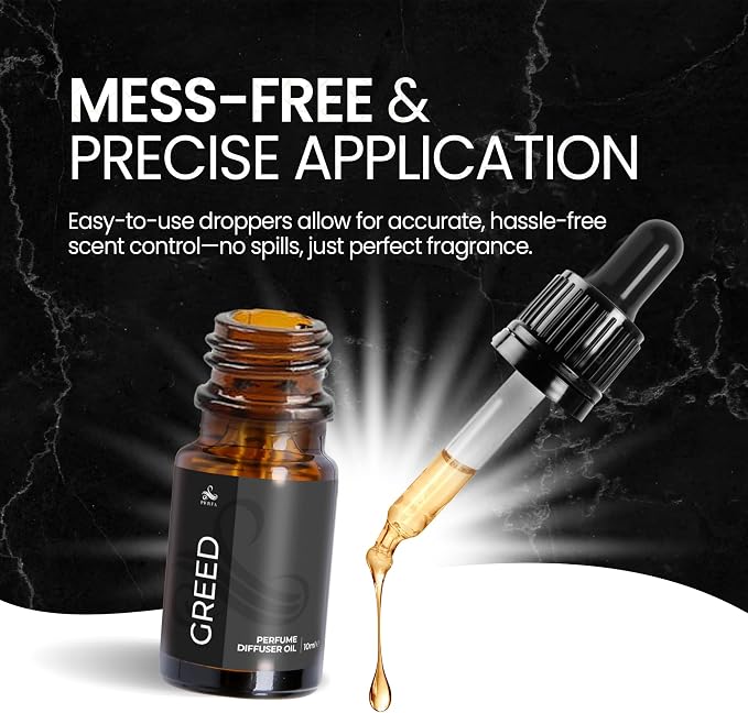 Inspired Diffuser Oil 10ml - Smells Like Luxury Perfume for Men - Long Lasting Diffuser Oil for Home, Ultrasonic & Waterless Diffusers, Humidifiers & Candles - Greed Perfume Inspired Scent by Perfa