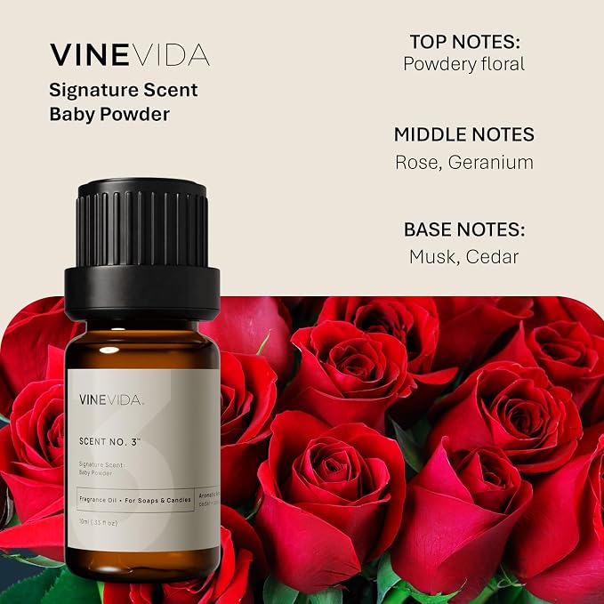 VINEVIDA [0.33oz] Scent No.3 Fragrance Oil for Candle Making and Soap Making - Premium Candle Scents for Soy Candles