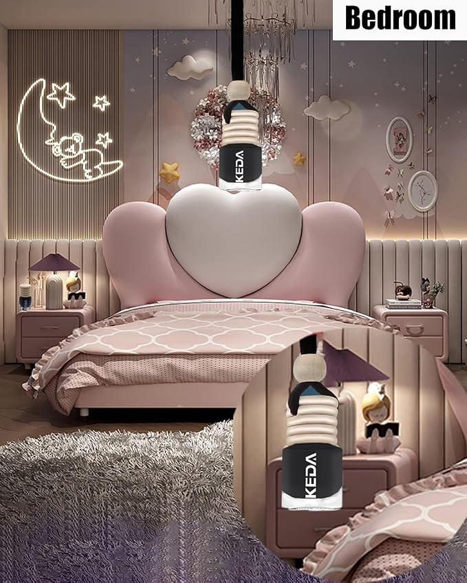 ikeda fragrance Car Air Freshener 4ml Car Scents | 45-Days Keep Fragrance | Automotive Hanging Diffuser Bottles | Remove Auto Odor Long Lasting Fresh Air for Women Deodorizer (6pcs Dark Night)