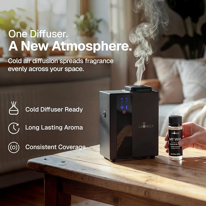 AROMELY My Way Diffuser Oil Blend | Luxury Home Fragrance Oil for Diffusers | Inspired by 1 Hotel | Signature Scent with Notes of Leather, Cardamom, Lemon, Cedarwood, Iris & Amber | 50ml