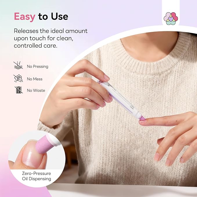 SAVILAND Cuticle Remover Pen: Ceramic Cuticle Pusher & Oil Pen 4.5ml Nail Strengther & Growth Cuticle Oil Nail Care Pen for Hangnails Dry Damaged Nails Moisturize Strengthen Brighten 2PCS