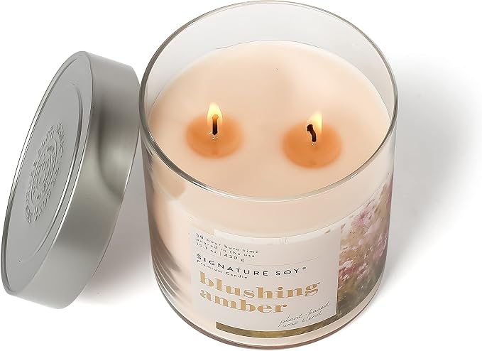 Signature Soy Lidded Blushing Amber Scented Candle