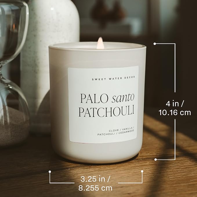 Sweet Water Decor Spa Day Soy Candle - Sea Salt, Jasmine, Wood and Cream Scented Aromatherapy Candles for Home - 15oz Tan Matte Jar, 70+ Hour Burn Time, Made in The USA