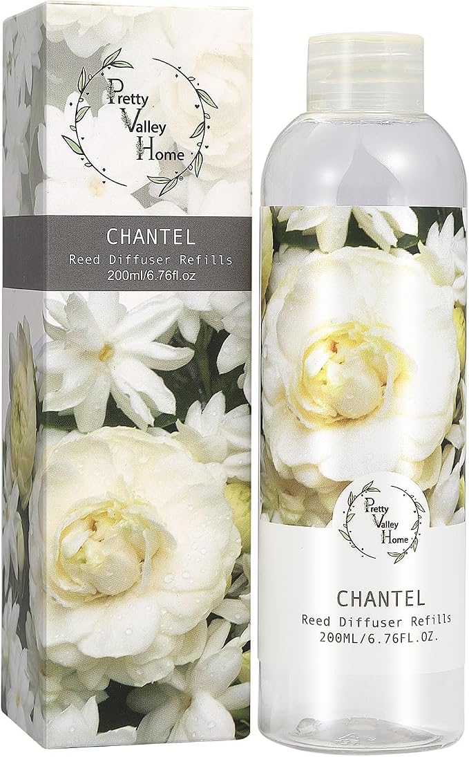 Reed Diffuser Oil Refill, Chantel Fragrance Oil for Diffuser Refill, Flameless Home Fragrance for Bedroom, Bathroom Home Decor 200ml (6.76 fl.oz)