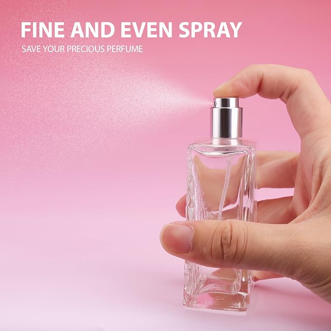 Glass Perfume Bottles Empty Refillable, 50ml /1.7oz Atomizer Sprayer for Perfume, Cologne Bottles Empty with Perfume Dispenser