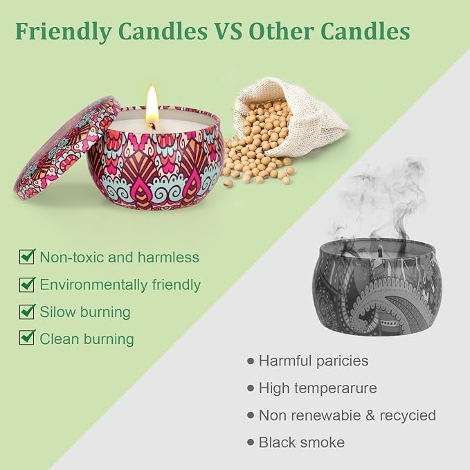 Scented Candles Gifts for Women 4 Pack Aromatherapy Candle Up to 90 Hours Home Scented Candles Set Soy Wax Candles for Christmas Day, Birthday, Mothers Day, Valentine's Day